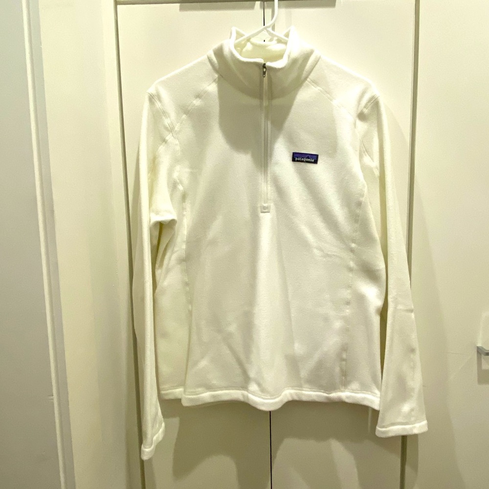 Patagonia - Micro D 1/4 Zip Pullover Jacket - Size Large - Birch White - NWT